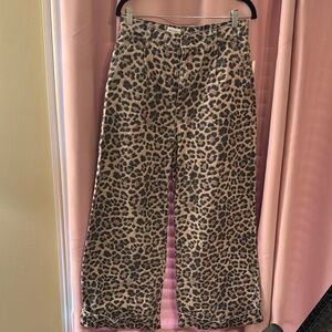 Pilcro by Anthropologie Double Hem Animal Print Pants size 29 NWT